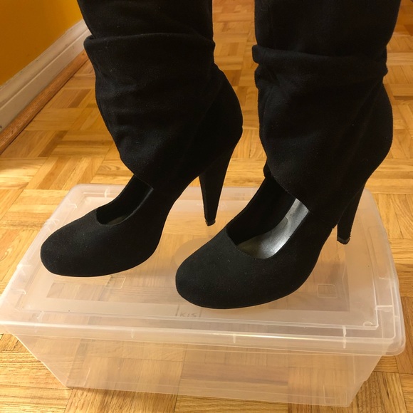 Suede black Spring boots - Picture 2 of 3